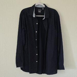 Van Heusen Navy Buttom Shirt Size XL